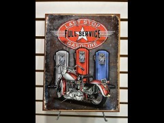 BUY LAST STOP GASOLINE MEMORBILIA 2026 ALUMINUM SIGN, i-44autoauction