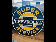 BUY CHEVROLET SUPER SERVICE 2026 PORCELAIN SIGN, i-44autoauction