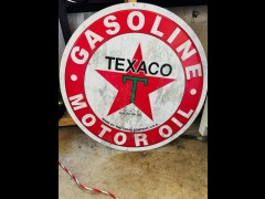 BUY TEXACO GASOLINE & MOTOR OIL 2026 ALUMINUM SIGN, i-44autoauction